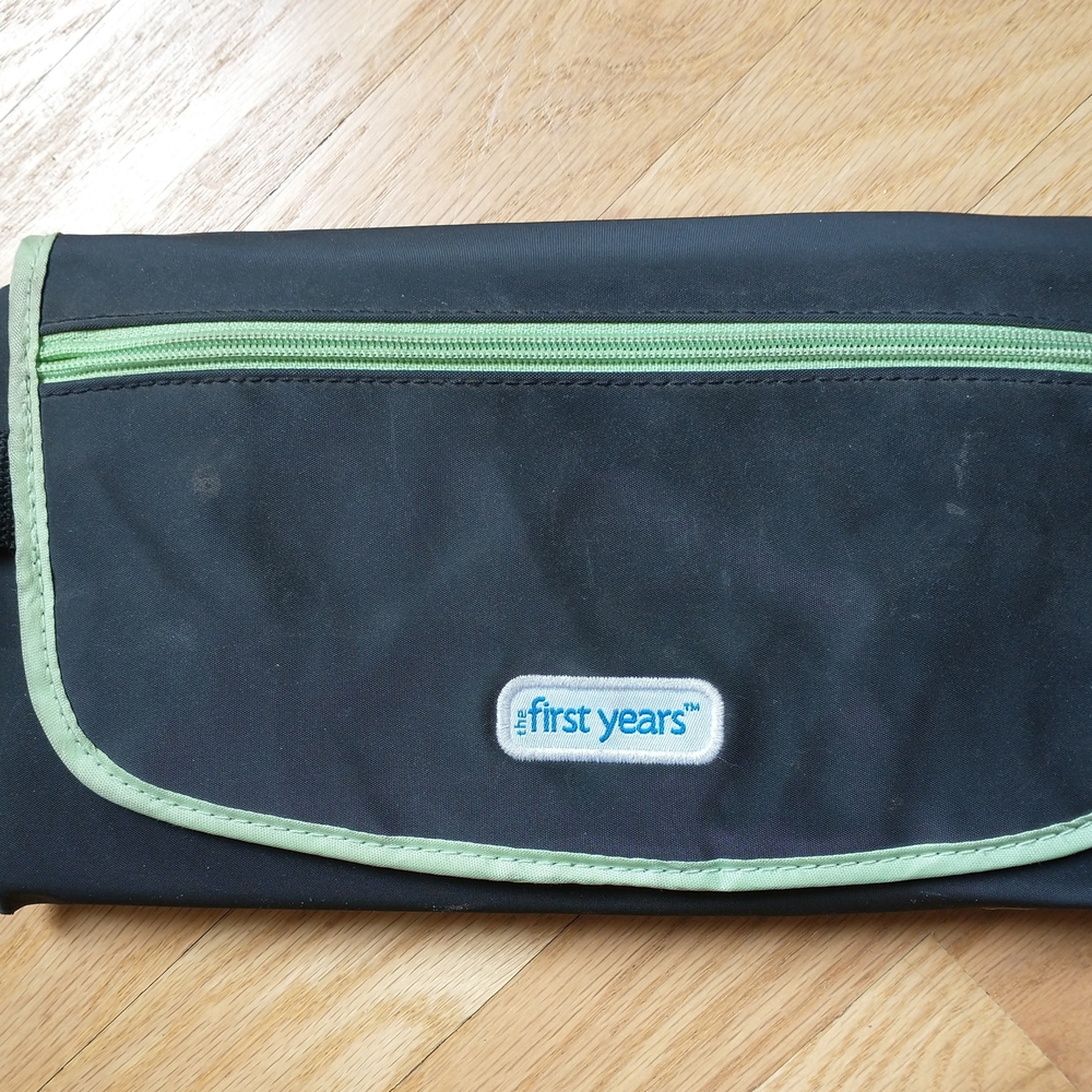 The First Years Black and Green Portable Changing Pad